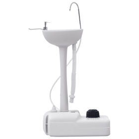 Kleankin Portable Hand Wash Sink 20 45 Gallon Camping w Towel Holder Soap Dispenser