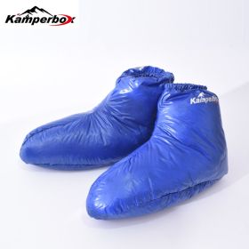 Kamperbox Down Slippers Down Socks Camping Down Boots Sleeping Bags Camping Down Socks AQ3 (Color: Blue)