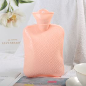 1pc 1000ml New Thick Warm Water Bag; Fashion; Wear-resistant And Environmentally Friendly Materials; Creative Explosion-proof Hand Warmer For Win (Color: Pink)